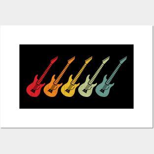 Bring Back the Nostalgia with Retro Guitar Art Design for Music Lovers Posters and Art